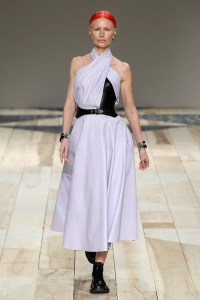 Model on the catwalk