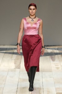 Model on the catwalk
