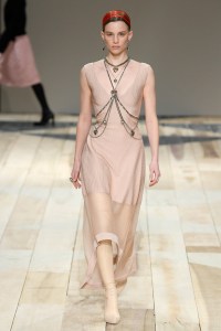 Model on the catwalk