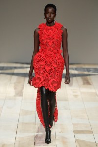 Model on the catwalk