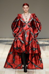 Model on the catwalk