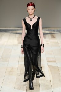 Model on the catwalk
