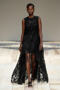 Model on the catwalk