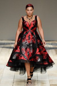 Model on the catwalk