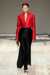 Model on the catwalk