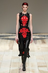 Model on the catwalk