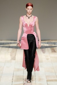 Model on the catwalk