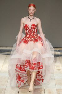Model on the catwalk
