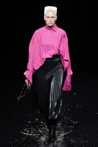 Model on the catwalk
