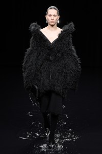 Model on the catwalk