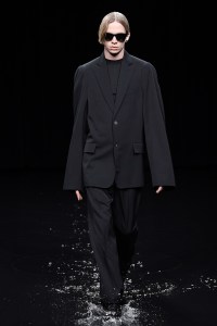 Model on the catwalk