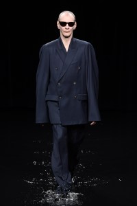 Model on the catwalk