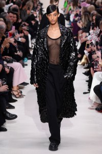 Model on the catwalk