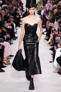 Model on the catwalk