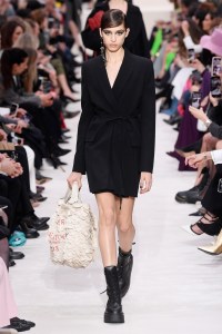 Model on the catwalk