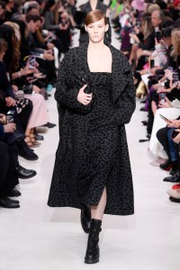 Model on the catwalk