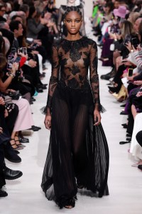 Model on the catwalk