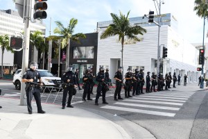 Black Lives Matter protest in Los Angeles, California.