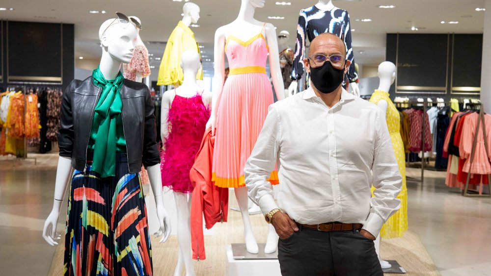 Marc Metrick on the women's contemporary floor of Saks Fifth Avenue.