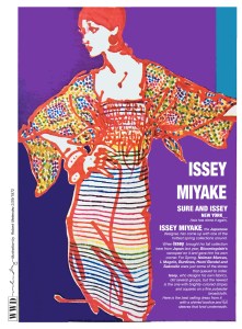 Issey Miyake Spring Ready To Wear, 1972. Drawing by Robert Melendez.