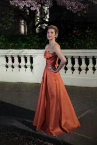 Joanna Bobin in Alberta Ferretti.