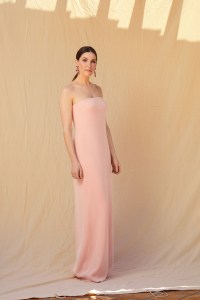 Sarah Levy in Monique Lhuillier.