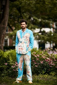 A friend of KidSuper designer Colm Dillane in a look from his collection.
