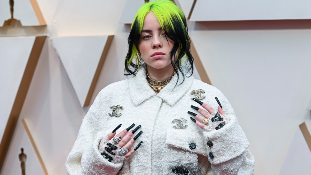 Billie Eilish walking on the red carpet at the 92nd Annual Academy Awards held at the Dolby Theatre in Hollywood, California on Feb. 9, 2020. (Photo by Anthony Behar/Sipa USA)(Sipa via AP Images)