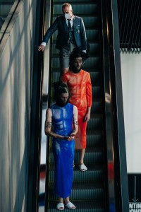 Backstage at Thom Browne RTW Spring 2022