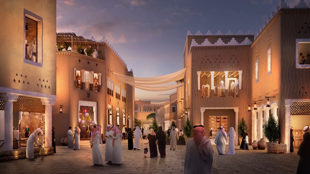 A rendering of Diriyah Square