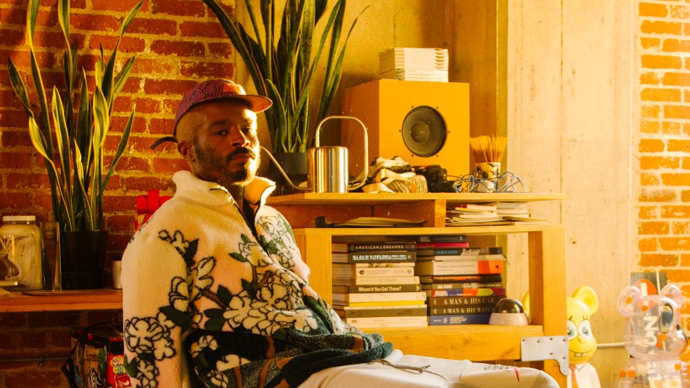 Salehe Bembury in his L.A. design studio. Shot by Richard Brooks.