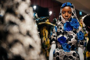 Backstage at Richard Quinn RTW Fall 2022 on February 19, 2022 in London