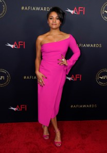 Ariana DeBose arrives at the AFI Awards Luncheon on Friday, March 11, 2022, at the Beverly Wilshire Hotel in Beverly Hills, Calif. (AP Photo/Chris Pizzello)
