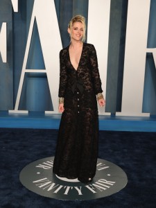 Kristen Stewart at the Vanity Fair Oscar Party held at the Wallis Annenberg Center for the Performing Arts on March 27th, 2022 in Beverly Hills, California.