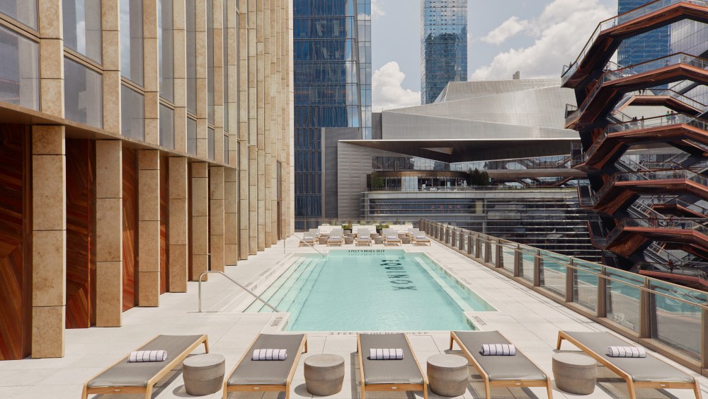 rooftop pool at Equinox