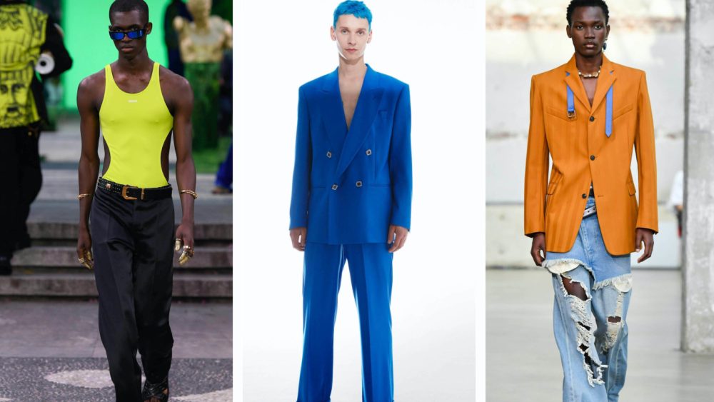 Warm and cool colors co-mingle in men's Spring/Summer 2023 collections.
