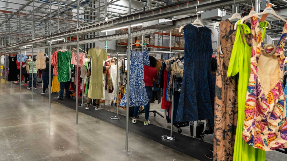 A Rent the Runway fulfillment center.