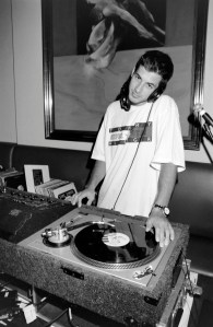 Mark Ronson DJ’s at a Tommy Jeans party at Morton's restaurant in Los Angeles, 1997