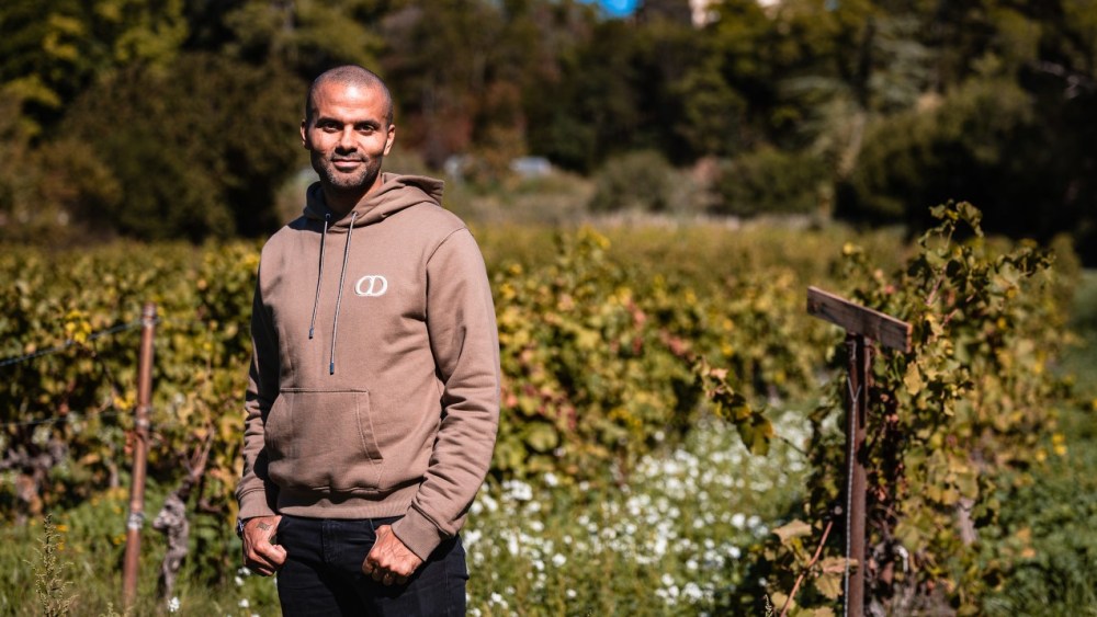 Tony Parker at the Château Saint Laurent wine estate in Provence.