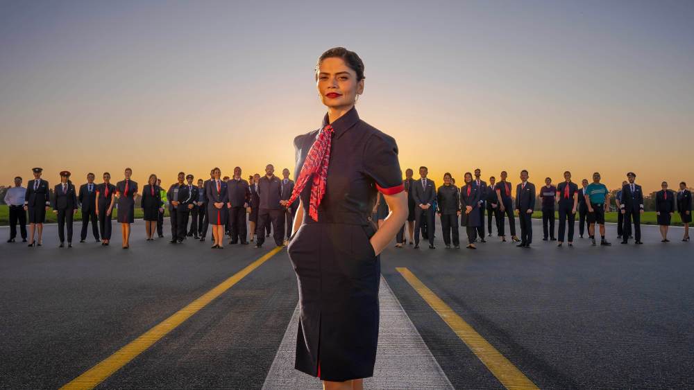 The new British Airways uniform, designed by Ozwald Boateng. The new uniforms will debut in the spring.
