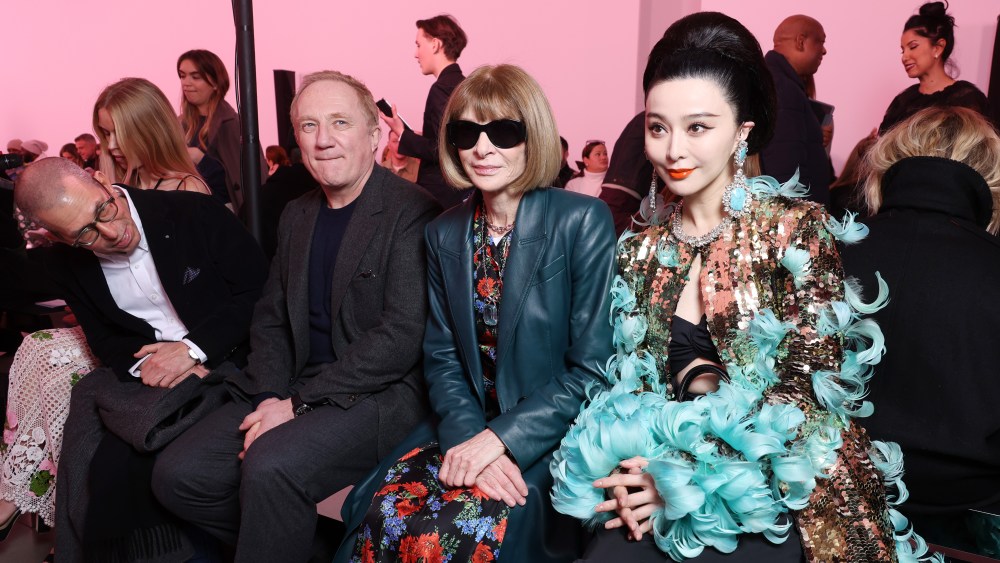 Fan Bingbing attended the Giambattista Valli fall 2023 show,  alongside François-Henri Pinault, Anna Wintour and Jonathan Newhouse.
