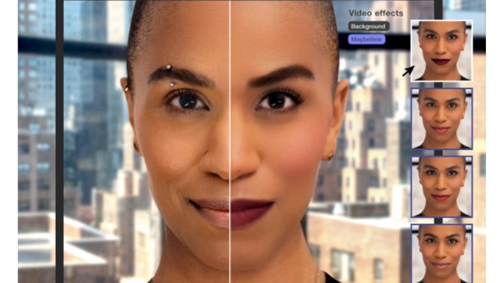 Maybelline New York is offering Microsoft Teams users 12 virtual makeup looks to wear during meetings.