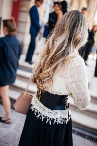 Street style at Paris Couture 2024 Fashion Week.