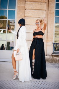 Street style at Paris Couture 2024 Fashion Week.