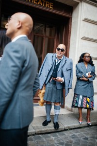Street style at Paris Couture 2024 Fashion Week.
