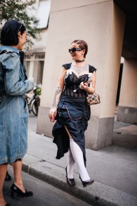 Street style at Paris Couture 2024 Fashion Week.