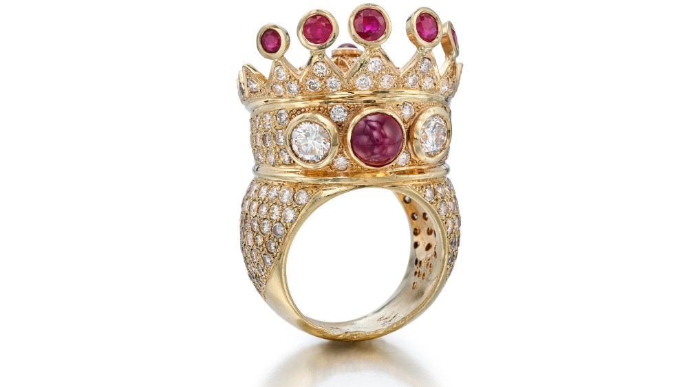Tupac Shakur’s self-designed gold, ruby and diamond crown ring