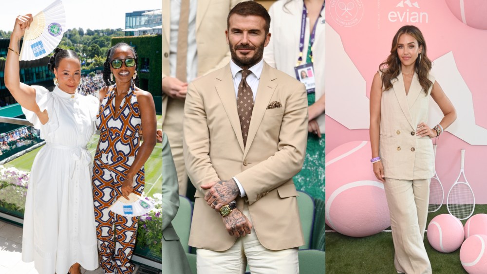 wimbledon 2023 best dressed, Arsema Thomas and Golda Rosheuvel Jessica alba David Beckham.