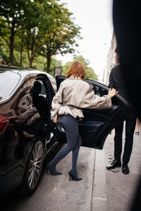 Street style at Paris Couture 2023 Fashion Week.