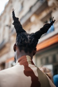 Street style at Paris Couture 2023 Fashion Week.
